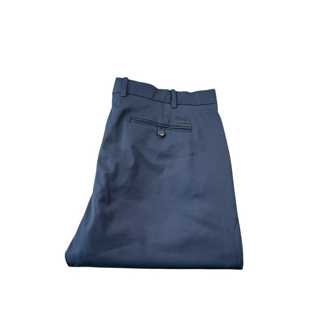 RLX Ralph Lauren Blue Performance Flat Front Golf Pant Size 36x32 Excellent